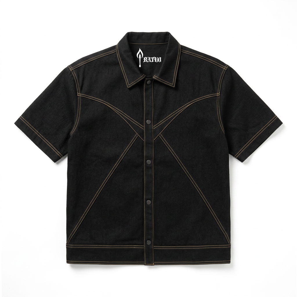The Yoruba Demon Denim Shirt