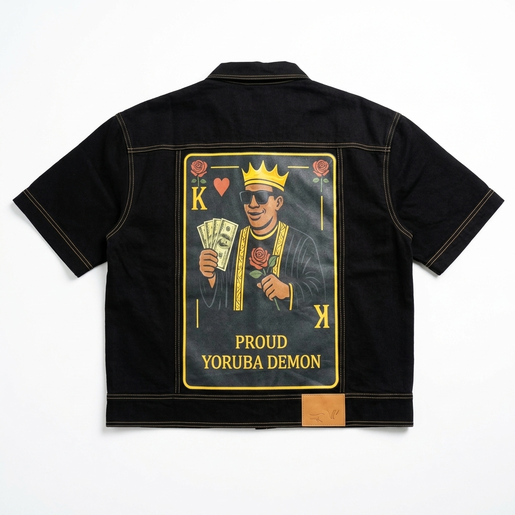 The Yoruba Demon Denim Shirt